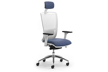 Poltrone e sedie dirigenziali ergonomiche dal design bianco in rete Cometa W