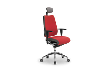 Comode sedie ad uso ufficio ergonomiche con poggiatesta e braccioli DD Dinamica