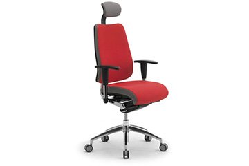 Comode sedie ad uso ufficio ergonomiche con poggiatesta e braccioli DD Dinamica