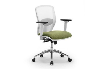 Sedia ergonomica girevole da ufficio in comoda rete traspirante bianca Sprint Re