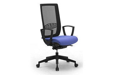 Comode poltrone da ufficio ergonomiche in rete traspirante con braccioli Wiki Re